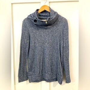 12 PM by Mon Ami sweater sweatshirt small cowl neck dusty blue